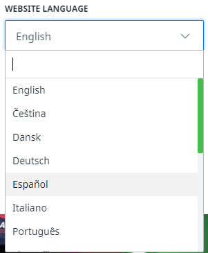 Language Settings Example